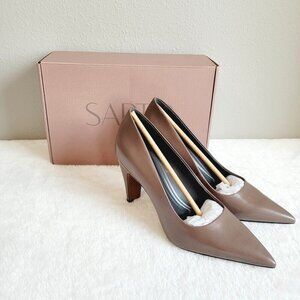 Franco Sarto Sage Brown Pointed Toe Pump Heels Classic Neutral Workwear Office